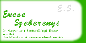 emese szeberenyi business card